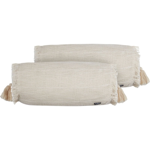 Beliani - NAHLEH - Sierkussen set van 2 - Beige - 20 x 50 cm - Katoen