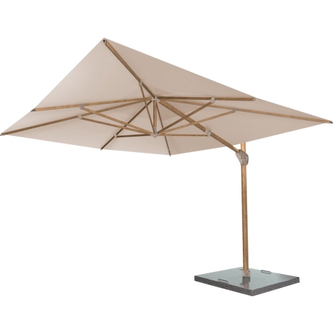 Parasol Hacienda 300 x 400 cm zand met houtlook frame 4SO - 4SO