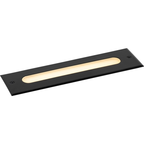 QAZQA Moderne grondspot zwart 30 cm incl. LED IP65 - Eline