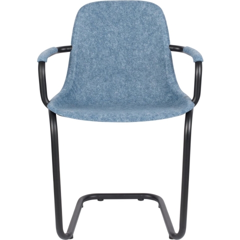 Zuiver Thirsty Eetkamerstoelen met armleuning Blauw - Set van 2