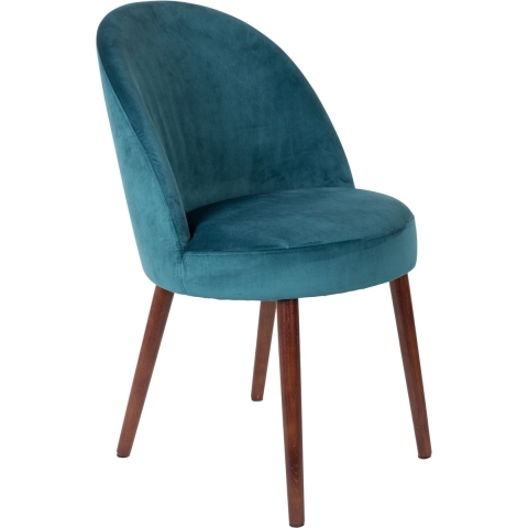 Dutchbone Barbara Eetkamerstoelen Blauw - Set van 2