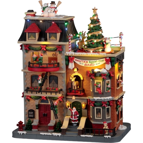 Santa'S Rooftop Bash With 4.5V Adaptor Kerst - LEMAX