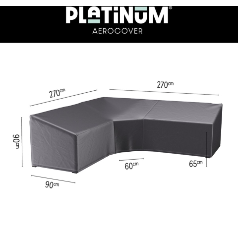 Loungesethoes hoek hoge rugleuning 270x270x90x65-90 - AeroCover