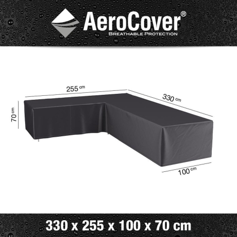Loungesethoes hoekset links 330x255x100xH70 cm - AeroCover