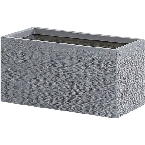 Beliani - MYRA - Plantenbak - Grijs - 80 cm - Klei-vezelmengsel