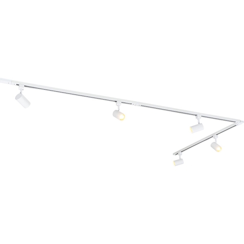QAZQA Modern 1-fase railsysteem met 5 spots wit - Iconic Jeana