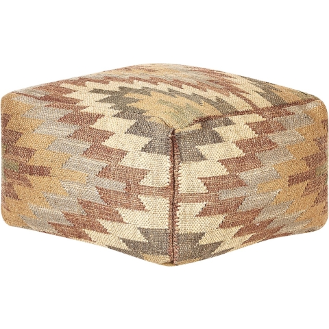 Beliani - DEEPOR - Poef - Beige - Jute