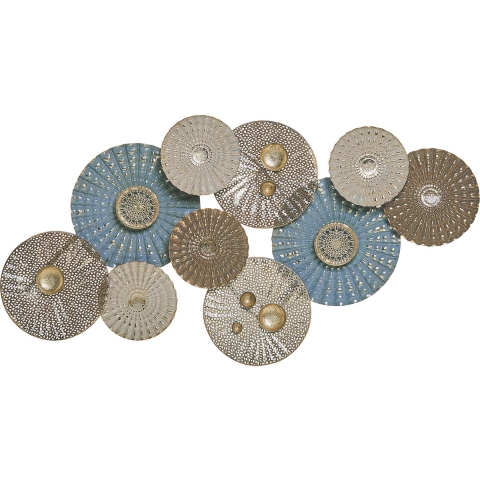 Beliani - HASSIUM - Wanddecoratie - Blauw - Metaal