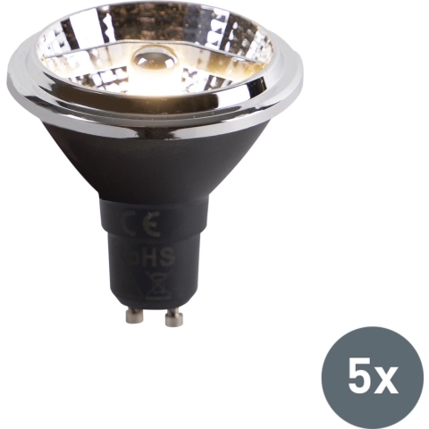 LUEDD Set van 5 GU10 LED lamp AR70 6W 380 lm 3000K