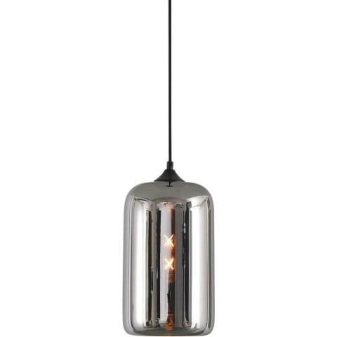Artdelight Hanglamp Botany Zwart & Smoke Glas 18cm