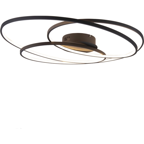 TRIO - Plafondlamp Gale Zwart 80 cm .
