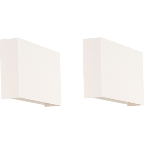 QAZQA Set van 2 moderne wandlampen wit - Otan