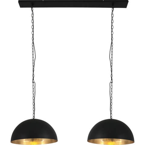 Steinhauer Semicirkel Hanglamp Zwart Tweelichts