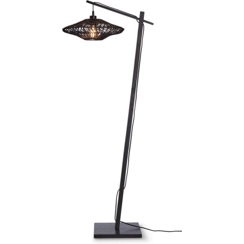 GOOD&MOJO Vloerlamp Zanzibar - Bamboe Zwart - 63x40x150cm