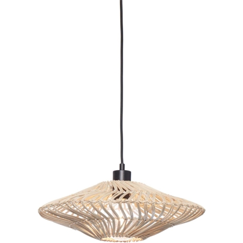 GOOD&MOJO Hanglamp Zanzibar - Rotan Wit - Ø40x12cm