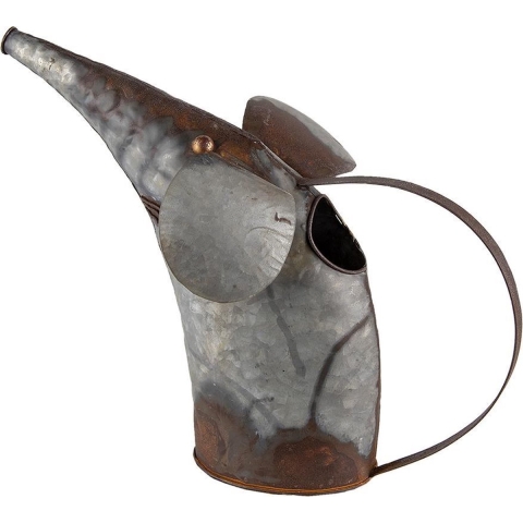 Clayre & Eef Decoratie Gieter Muis 40x15x30 cm Grijs Metaal Muis
