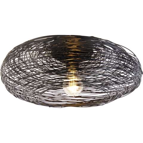 QAZQA Design plafondlamp zwart ovaal - Sarella