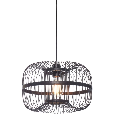 GOOD&MOJO Hanglamp Hokkaido - Bamboe Zwart - Ø38cm