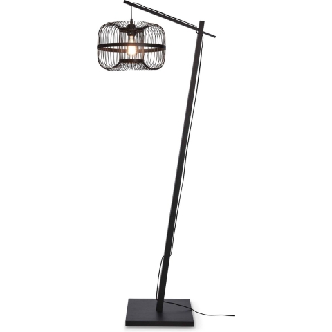GOOD&MOJO Vloerlamp Hokkaido - Bamboe Zwart - 55x38x150cm