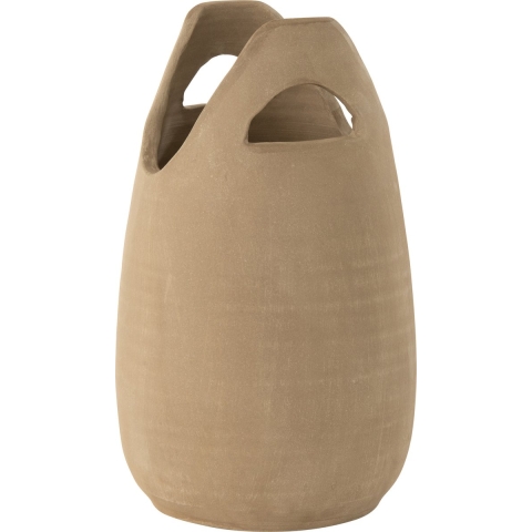 J-Line vaas Handvat - keramiek - beige - large