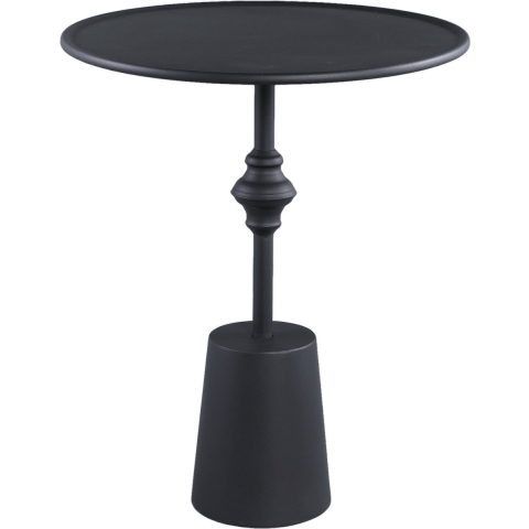 PTMD Dinja Black iron sidetable minimal chic round