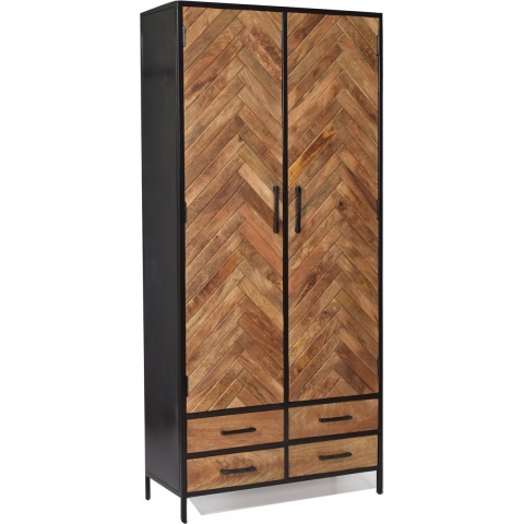 Livingfurn - Kabinetkast Brooklyn 2 lade 90cm - Mangohout