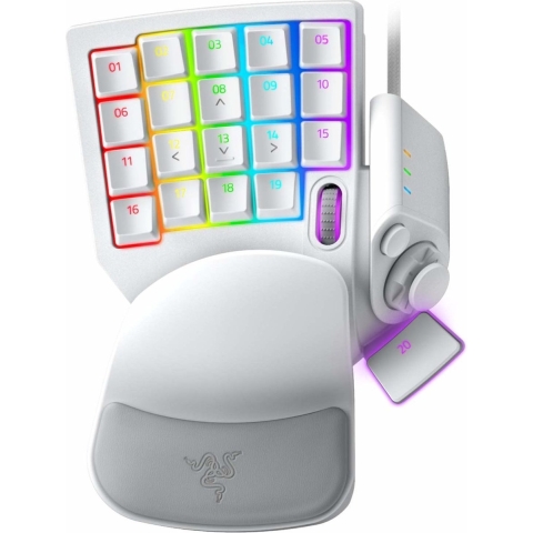 Razer Tartarus Pro Keypad: Analog-Optical Key Switches - 32 Programmable Keys - Customizable RGB Lighting - Key Press Pressure Sensitivity - White