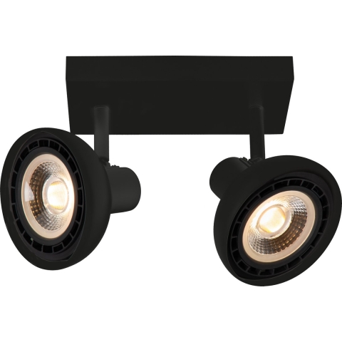 Lucide SENSAS Plafondspot 2xGU10 (ES111) - Zwart