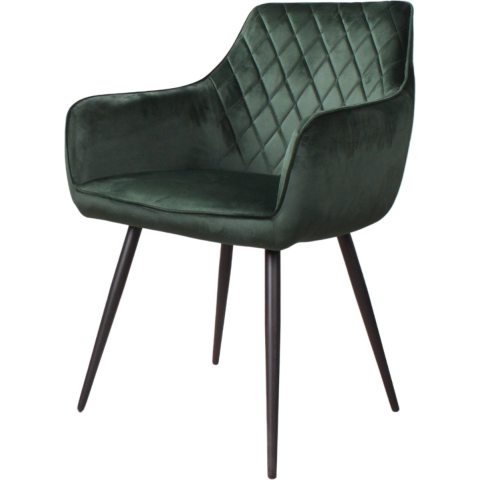 DS4U Ravi 3.0 eetkamerstoel velours - donkergroen
