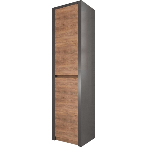Meubella Opbergkast Monaco - Eiken - Grijs - 50 cm