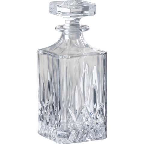 J-Line Geslepen karaf - decanteerkaraf + stop - glas - transparant