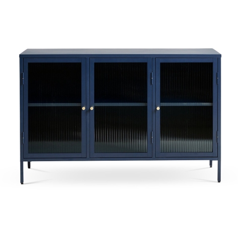 Olivine Katja metalen sideboard blauw - 132 x 40 cm