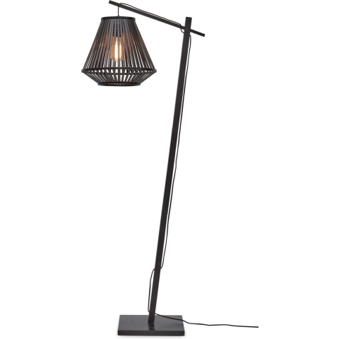 GOOD&MOJO Vloerlamp Merapi - Bamboe Zwart - 57x30x150cm