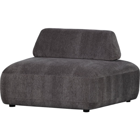 WOOOD Exclusive Sterck Fauteuil - Polyester - Charcoal - 118x102x41