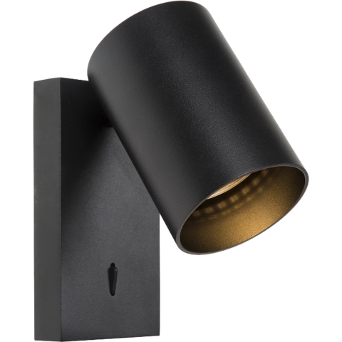 Atmooz Wandlamp Nuo Fix - GU10 - 50 Watt - Zwart Metaal