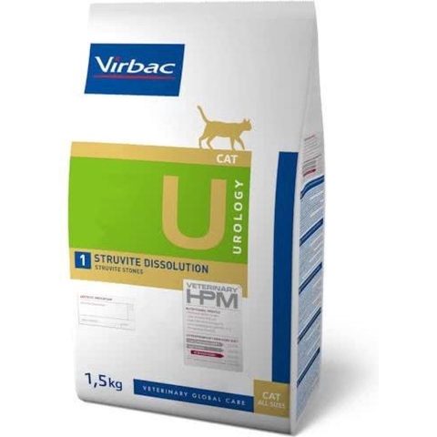 2 x 3 kg HPM Cat Urology Struvite Dissolution U1 Virbac Veterinary Kattenvoer