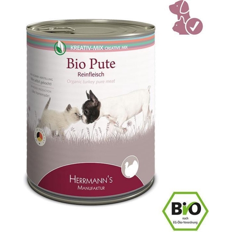 24x800g Herrmann's Vlees Puur Bio Kalkoen