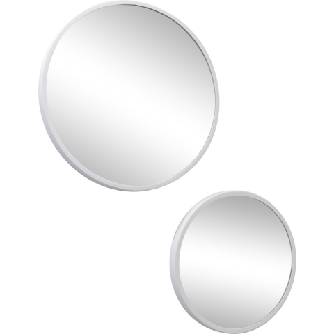 LOFT42 Mirror Spiegels Rond Wit Set van 2 - Metaal - Ø45 & Ø35
