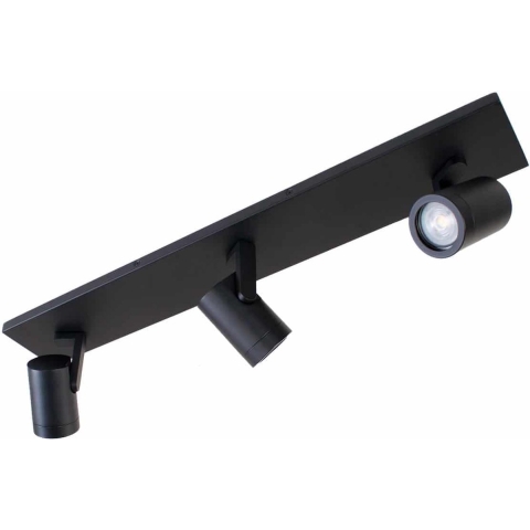 Highlight Spot Halo LED Zwart 3 Lichts Lang