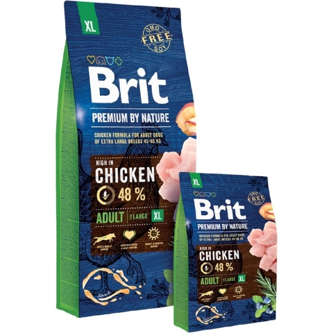 2x15kg Adult XL Brit Premium by Nature Hondenvoer