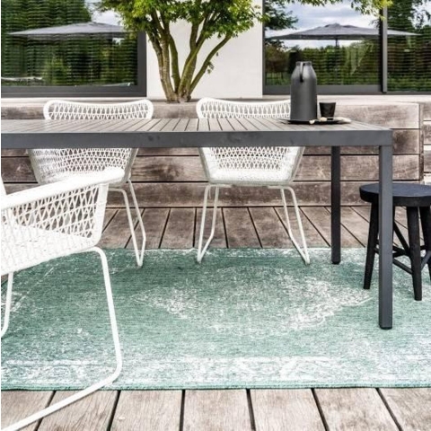 Eva Interior Buitenkleed Groen Sage 280 x 380 cm