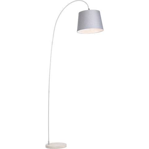 QAZQA Moderne booglamp met grijze kap - Bend