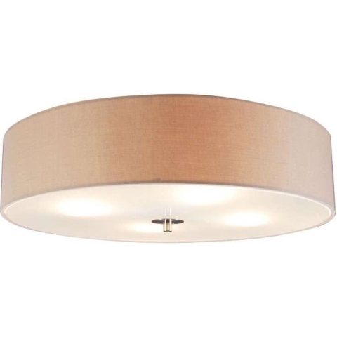 QAZQA Landelijke plafondlamp beige 50 cm - Drum