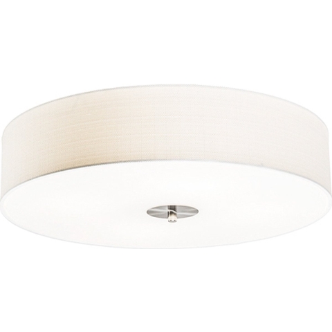 QAZQA Landelijke plafondlamp wit 50 cm - Drum Jute
