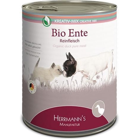 24x800g Herrmann's Vlees Puur Bio Eend