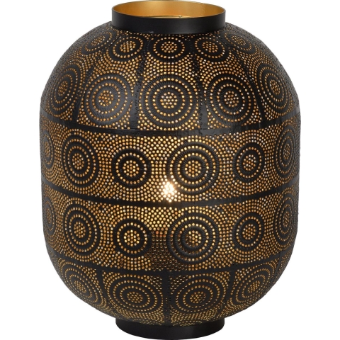 Lucide TAHAR - Tafellamp - Ø 25 cm - 1xE27 - Zwart