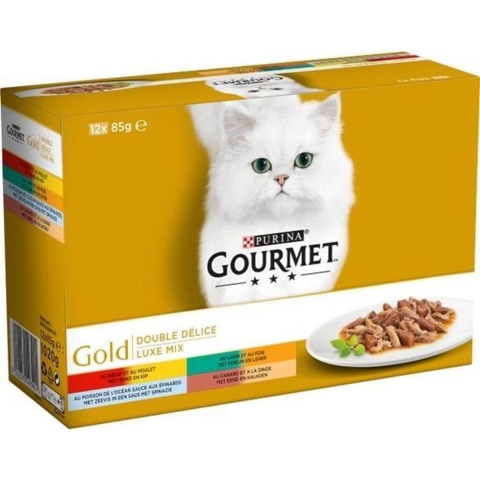 96x85g Rund/Kip Gourmet Gold Kattenvoer