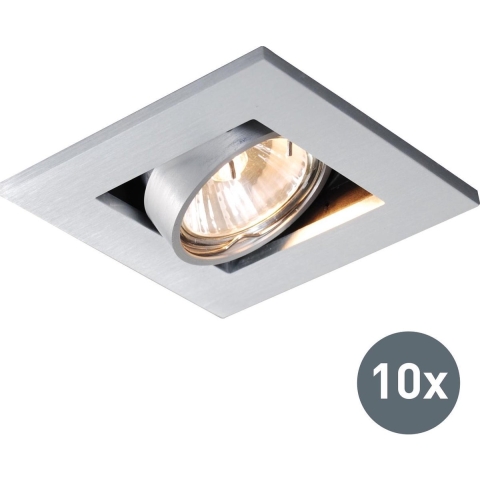 QAZQA Inbouwspot Qure - Aluminium - Modern - L 101mm