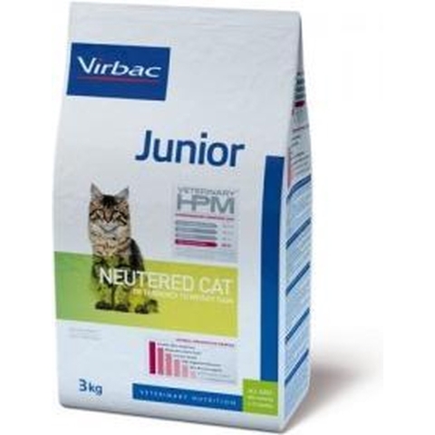3x3kg Veterinary HPM Cat Junior Neutered Virbac Kattenvoer
