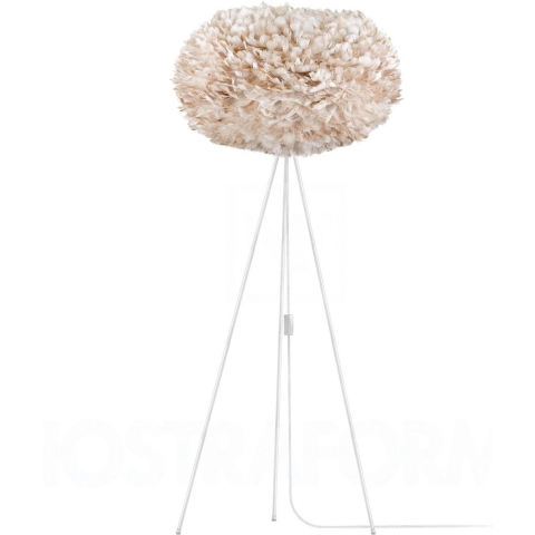 Umage Eos X-large vloerlamp light brown - met tripod wit - Ø 75 cm
